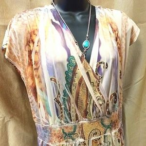 Silky Patterned Maxi Dress